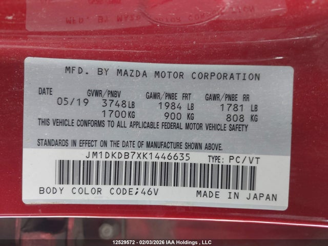 JM1DKDB7XK1446635 Mazda Cx-3 Gx