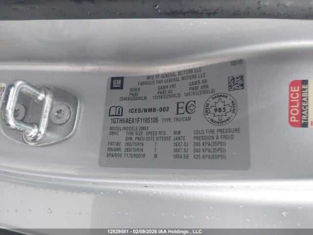 1GTH6AEA1F1185106 GMC Canyon