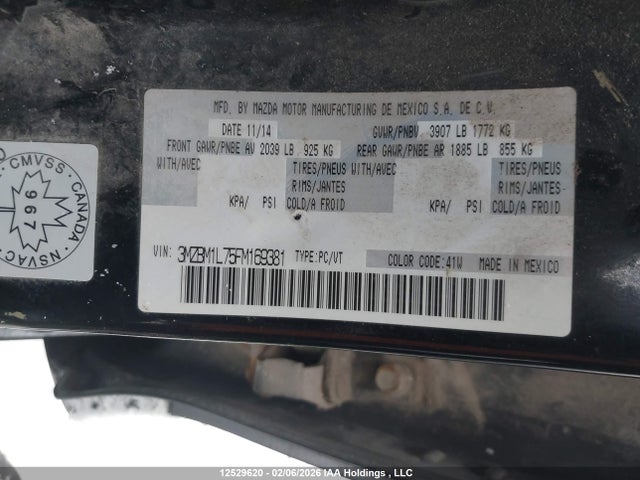 3MZBM1L75FM169381 Mazda Mazda3 Gs