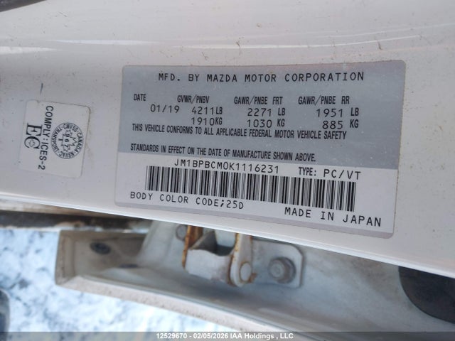 Mazda 3 Preferred Plus 2019 JM1BPBCM0K1116231 Image 9