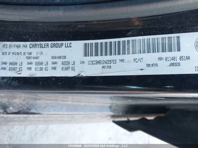 Продаж на аукціоні авто 2014 Chrysler 200 Lx, vin: 1C3CCBAB1EN229723, номер лоту: 12529688
