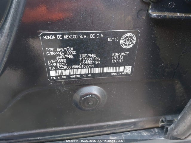 3CZRU6H58HM102244 Honda HR-V EX