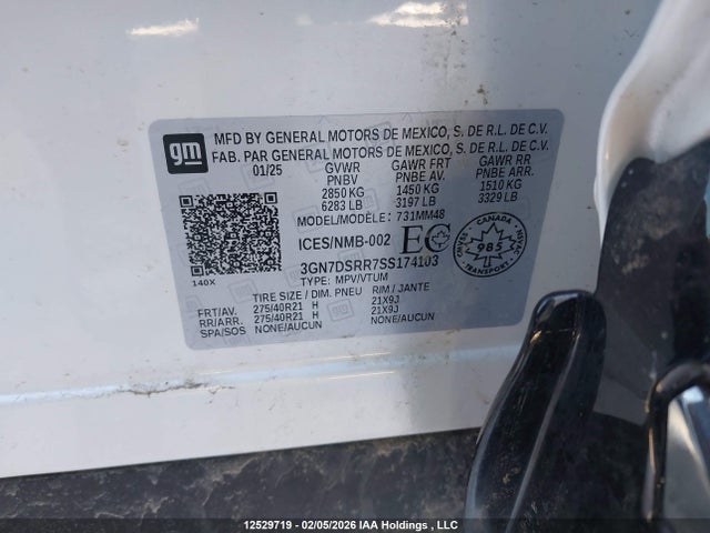 3GN7DSRR7SS174103 Chevrolet Equinox Ev Rs