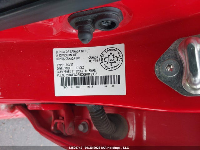2HGFC2F5XKH019333 Honda Civic Lx