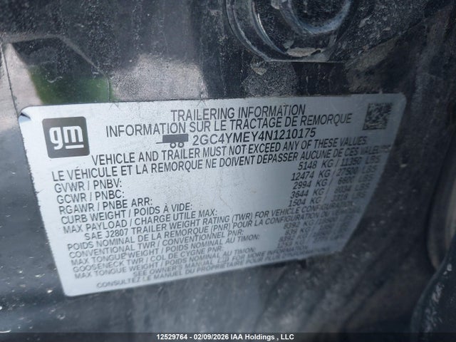 2GC4YMEY4N1210175 Chevrolet Silverado 2500hd Custom