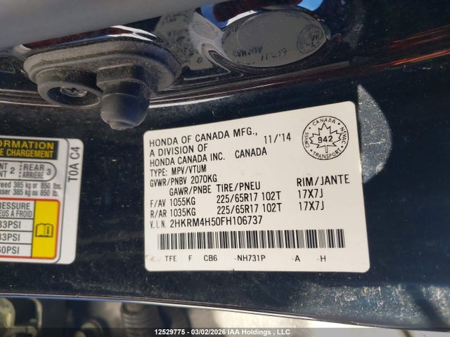 2HKRM4H50FH106737 Honda CR-V EX