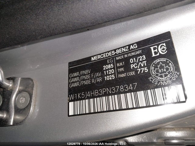 Продаж на аукціоні авто 2023 Mercedes-benz Cla 250 Coupe 4matic, vin: W1K5J4HB3PN378347, номер лоту: 12529778