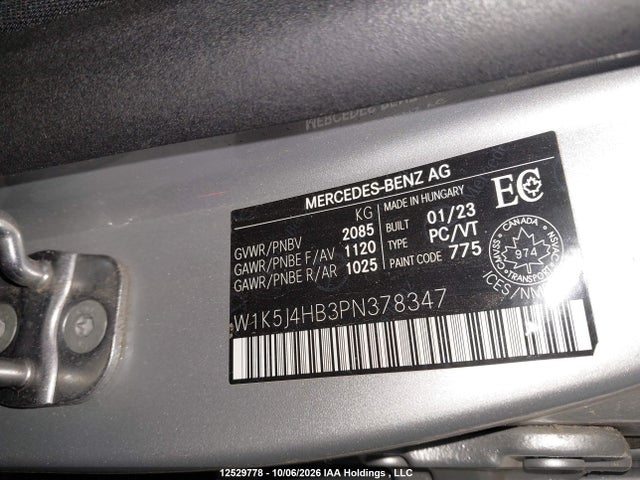 Продаж на аукціоні авто 2023 Mercedes-benz Cla 250 Coupe 4matic, vin: W1K5J4HB3PN378347, номер лоту: 12529778