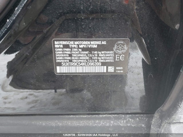 5UXTR9C54KLD96399 BMW X3