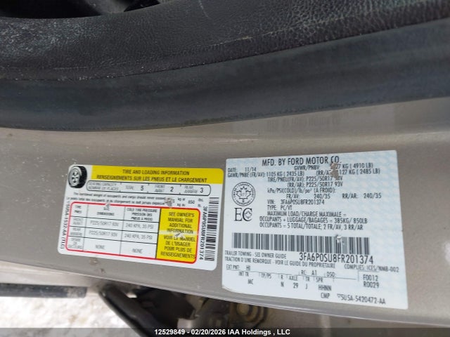 Ford Fusion Energi Titanium 2015 3FA6P0SU8FR201374 Image 9