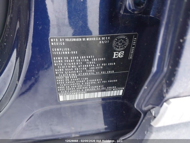 3VV2B7AX9MM095007 Volkswagen Tiguan Comfortline/united