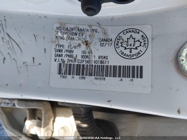 Продаж на аукціоні авто 2017 Honda Civic, vin: 2HGFC2F56HH018611, номер лоту: 12529877