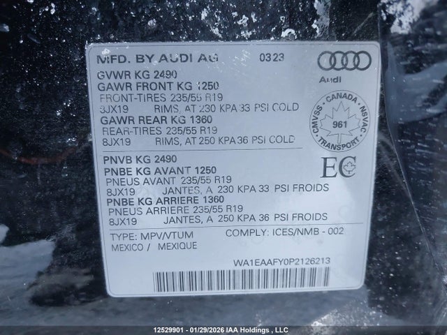 WA1EAAFY0P2126213 Audi Q5 Premium Plus 45