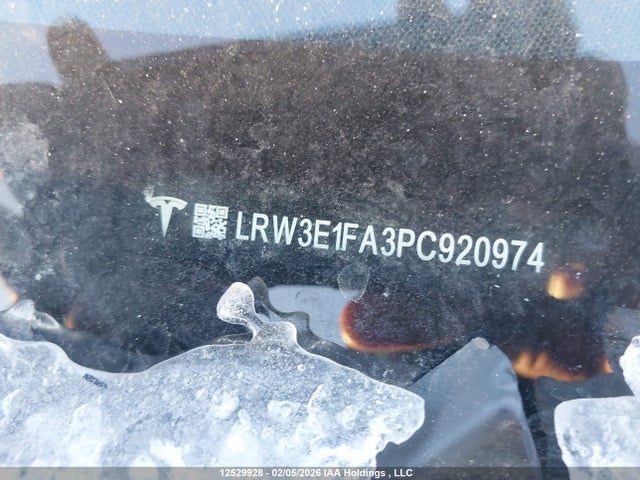 LRW3E1FA3PC920974 Tesla Model 3 Rwd