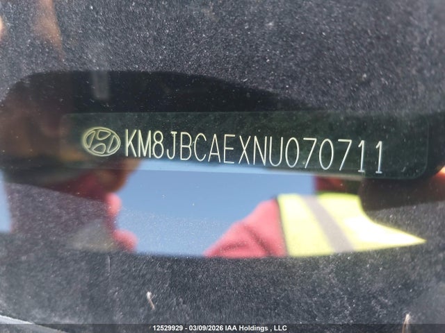Aukcja sprzedaży 2022 Hyundai Tucson, vin: KM8JBCAEXNU070711, numer aukcji: 12529929