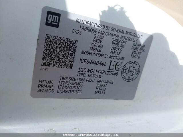 1GCWGAFP4P1207060 Chevrolet Express 2500