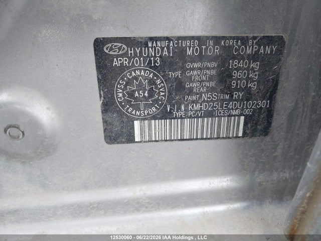 Aukcja sprzedaży 2013 Hyundai Elantra, vin: KMHD25LE4DU102301, numer aukcji: 12530060