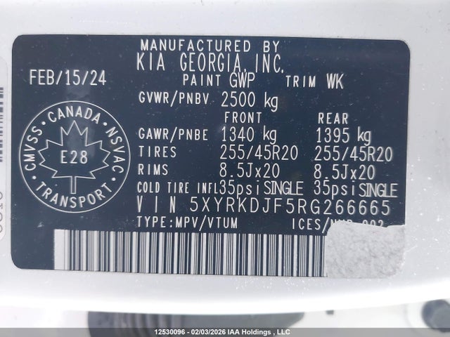 5XYRKDJF5RG266665 KIA Sorento 2.5t X-line Limited W/black Interior/2.5t X-pro W/black Interior/2.5t X-pro W
