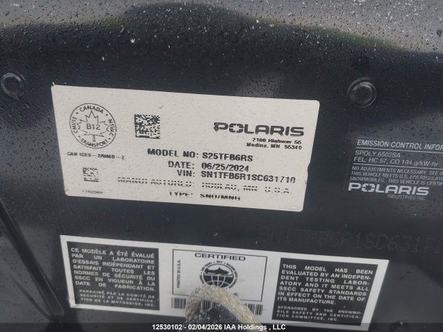 SN1TFB6R1SC631710 Polaris Indy 1000 Adventure 1000cc Indy 1000 Adventure 1000cc