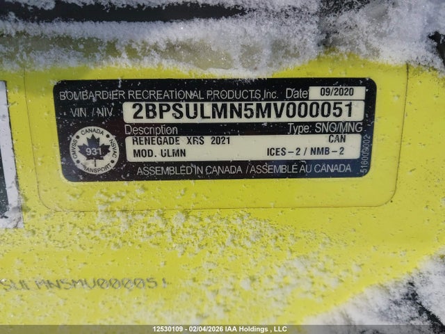 Skidoo Renegade 2021 2BPSULMN5MV000051 Image 9