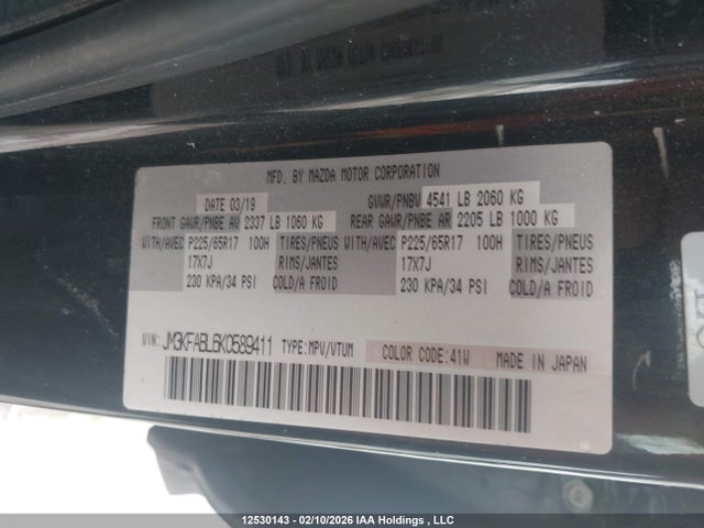 JM3KFABL6K0589411 Mazda Cx-5 Gx