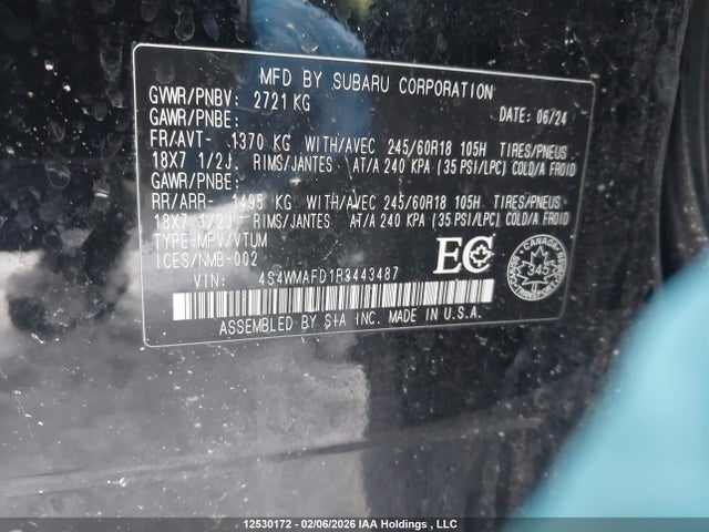 4S4WMAFD1R3443487 Subaru Ascent Touring