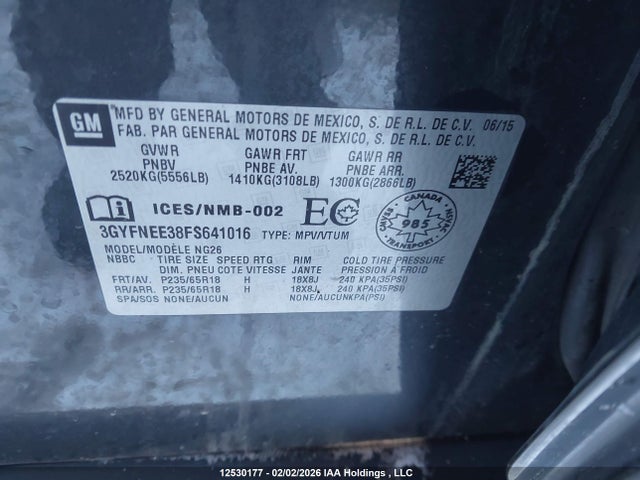 Cadillac Srx Luxury Collection 2015 3GYFNEE38FS641016 Image 9