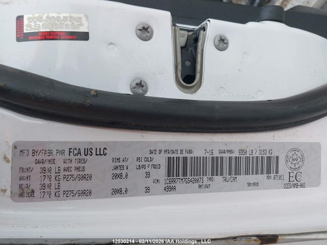 1C6RR7TM7GS420073 RAM 1500 Slt