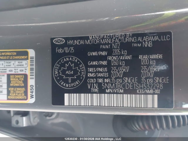 5NMJBCDE1SH532298 Hyundai TUCSON SEL