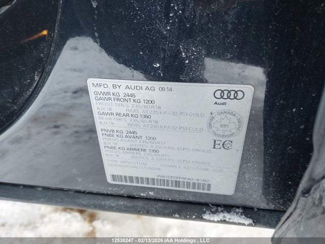 WA1CFCFP9FA038180 Audi Q5 2.0t Komfort