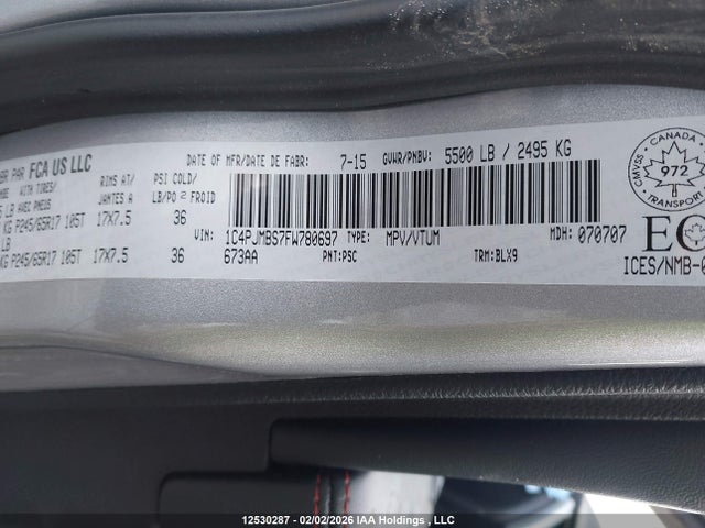 Jeep Cherokee Trailhawk 2015 1C4PJMBS7FW780697 Image 18