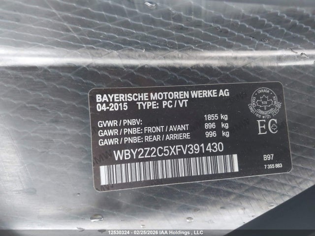 WBY2Z2C5XFV391430 BMW I8