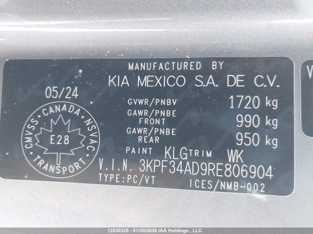 3KPF34AD9RE806904 KIA Forte Ex/ex+/ex Premium