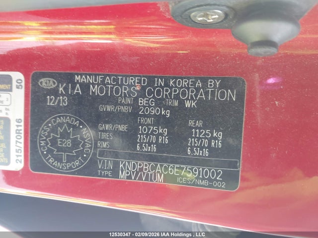 KIA Sportage Lx 2014 KNDPBCAC6E7591002 Image 9