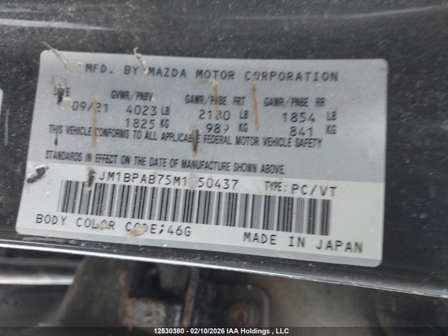 JM1BPAB75M1350437 Mazda MAZDA3