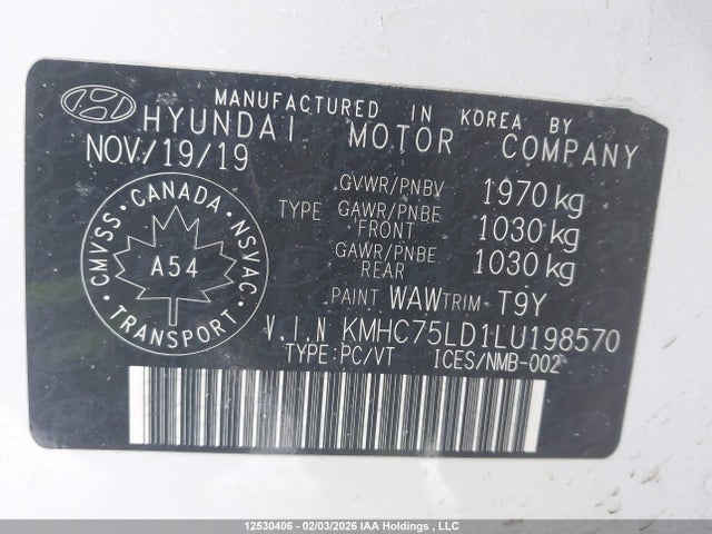 Hyundai Ioniq Sel 2020 KMHC75LD1LU198570 Image 9