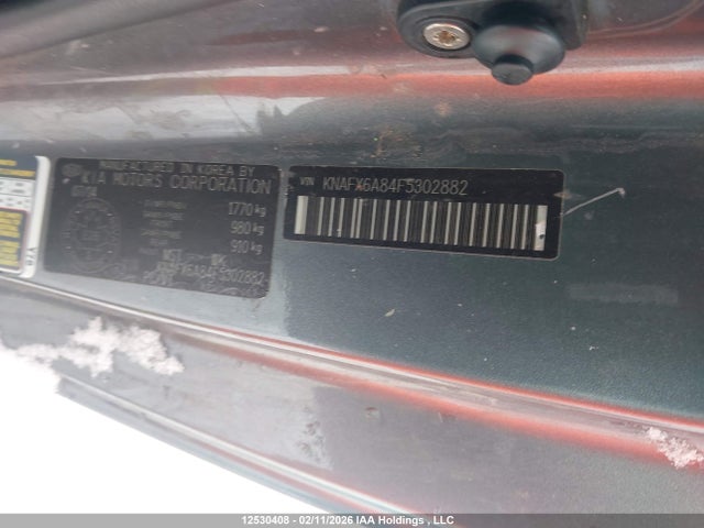 KNAFX6A84F5302882 KIA FORTE EX
