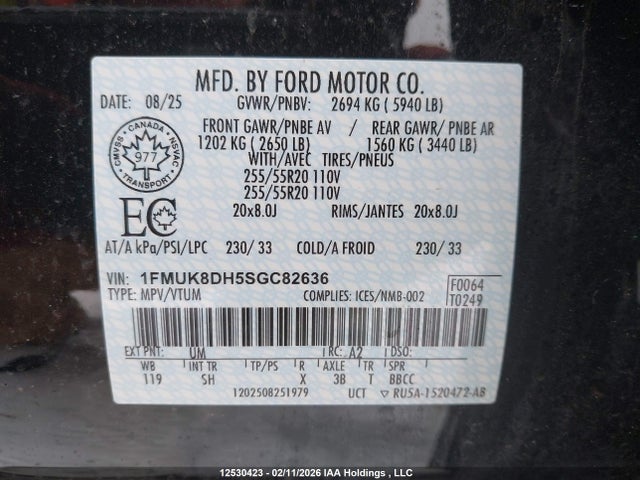 1FMUK8DH5SGC82636 Ford Explorer Active