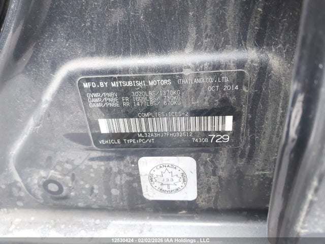 Mitsubishi MIRAGE DE 2015 ML32A3HJ7FH032512 Image 17