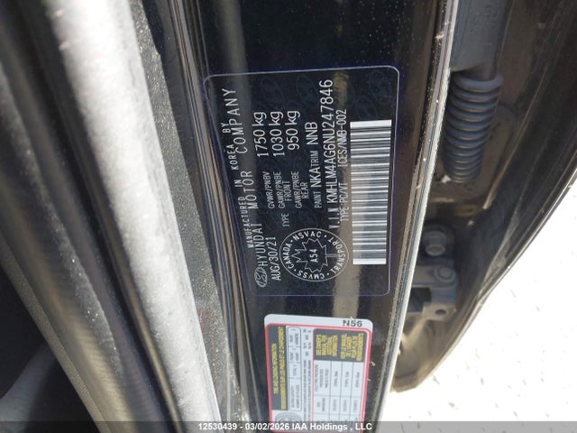 Продажа на аукционе авто 2022 Hyundai Elantra Sel, vin: KMHLM4AG6NU247846, номер лота: 12530439
