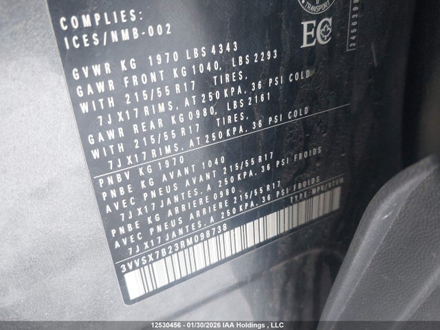 3VVSX7B23RM098738 Volkswagen Taos Comfortline