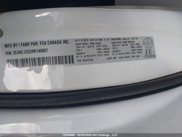 2C4RC1ZG2RR140607 Chrysler Grand Caravan Sxt