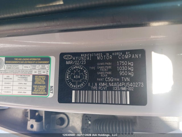 KMHLN4AG4PU540273 Hyundai Elantra