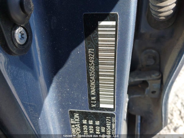 12530519 :رقم المزاد ، KNADN5A35G6549271 vin ، 2016 Kia Rio مزاد بيع