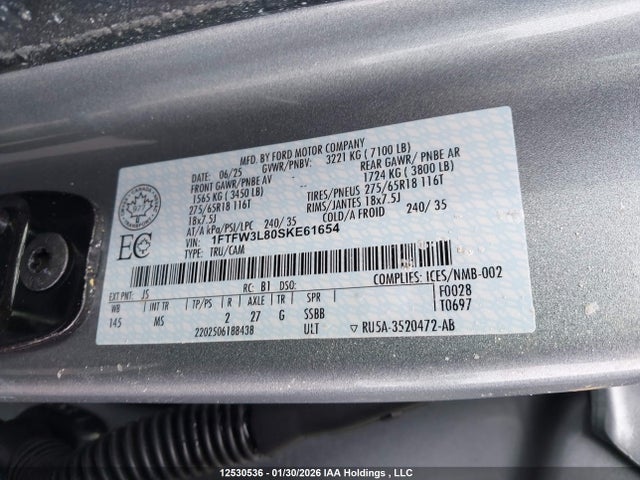 1FTFW3L80SKE61654 Ford F150 Xlt