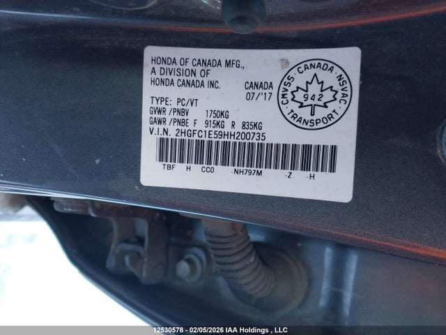 2HGFC1E59HH200735 Honda Civic Si Si