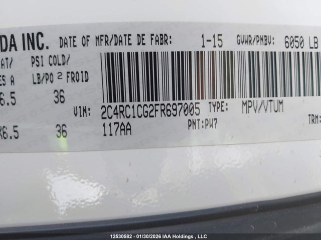 2C4RC1CG2FR697005 Chrysler Town &amp; Country Touring L