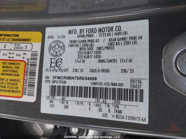 3FMCR9BN7SRE04668 Ford Bronco Sport Big Bend