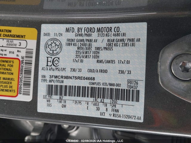 3FMCR9BN7SRE04668 Ford Bronco Sport Big Bend