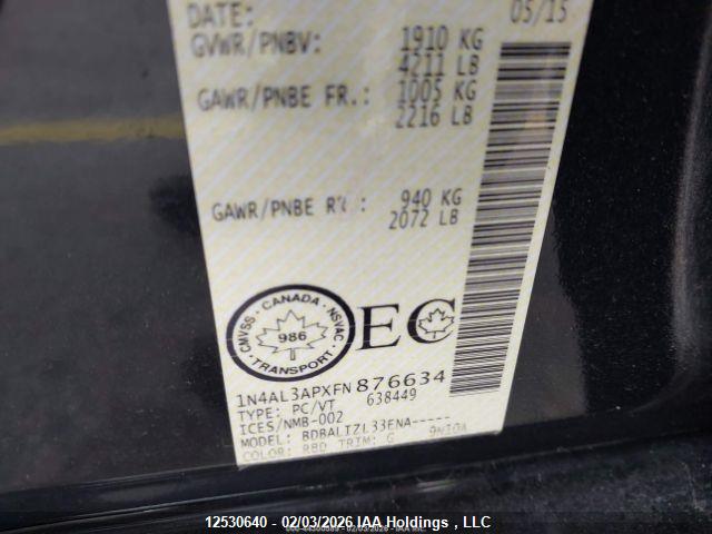 1N4AL3APXFN876634 Nissan Altima 2.5/s/sv/sl